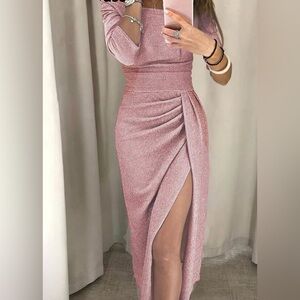 Pink Pleated Dress